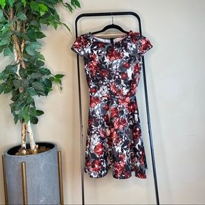 Floral print a-line dress